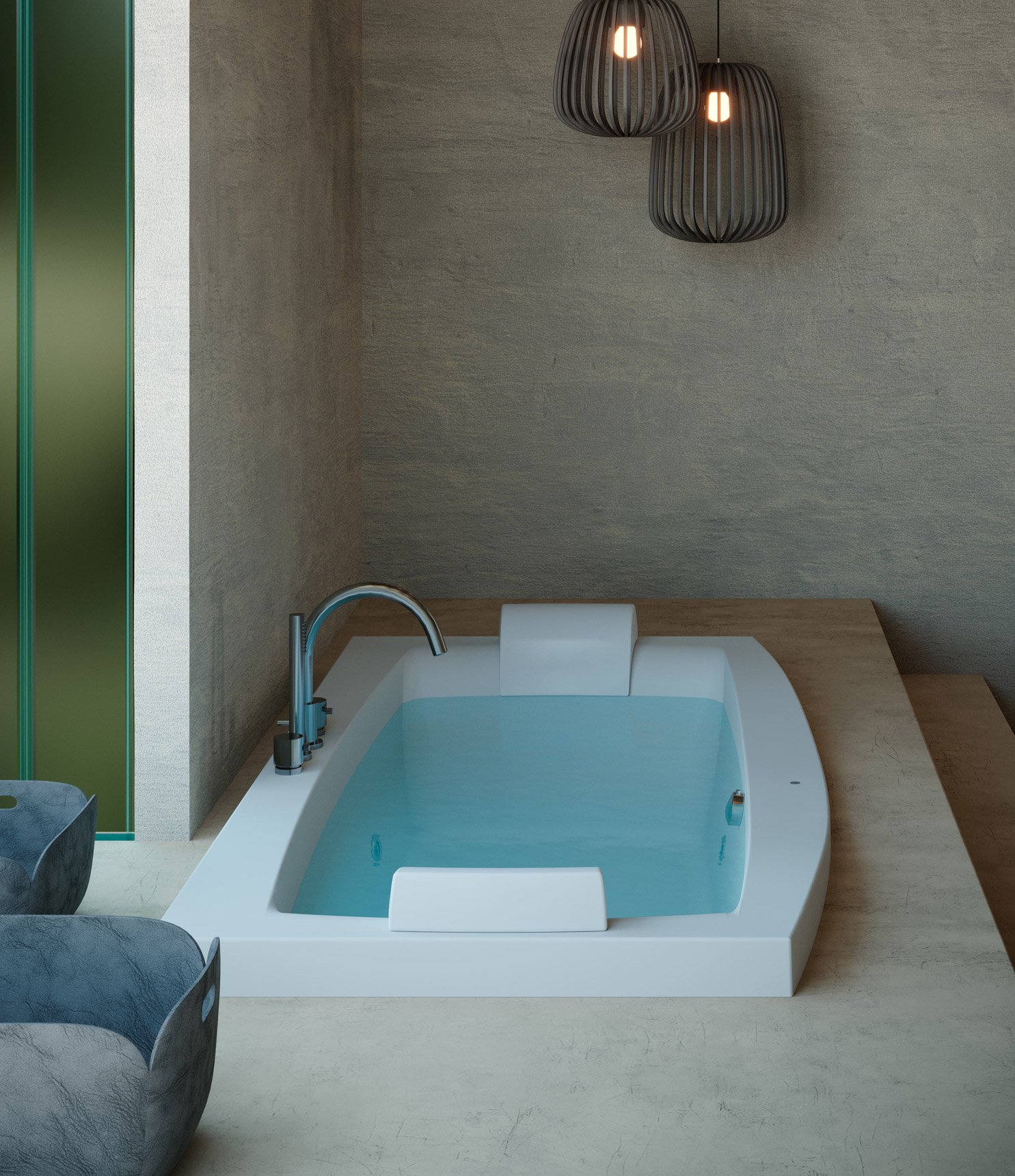 Jacuzzi, Invita Whirlpool massage tub 180x88 cm
