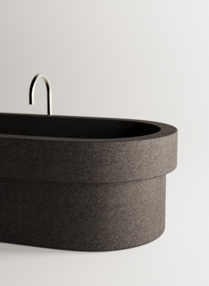 Agape, Cenote Vasca pietra lavica 184x85 cm