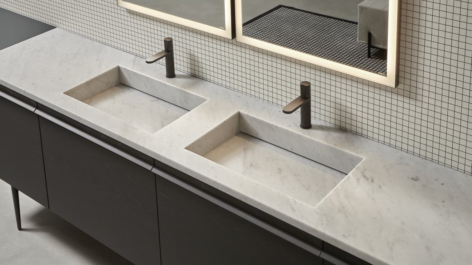 antoniolupi, Borderline Vanity unit 307x47 cm