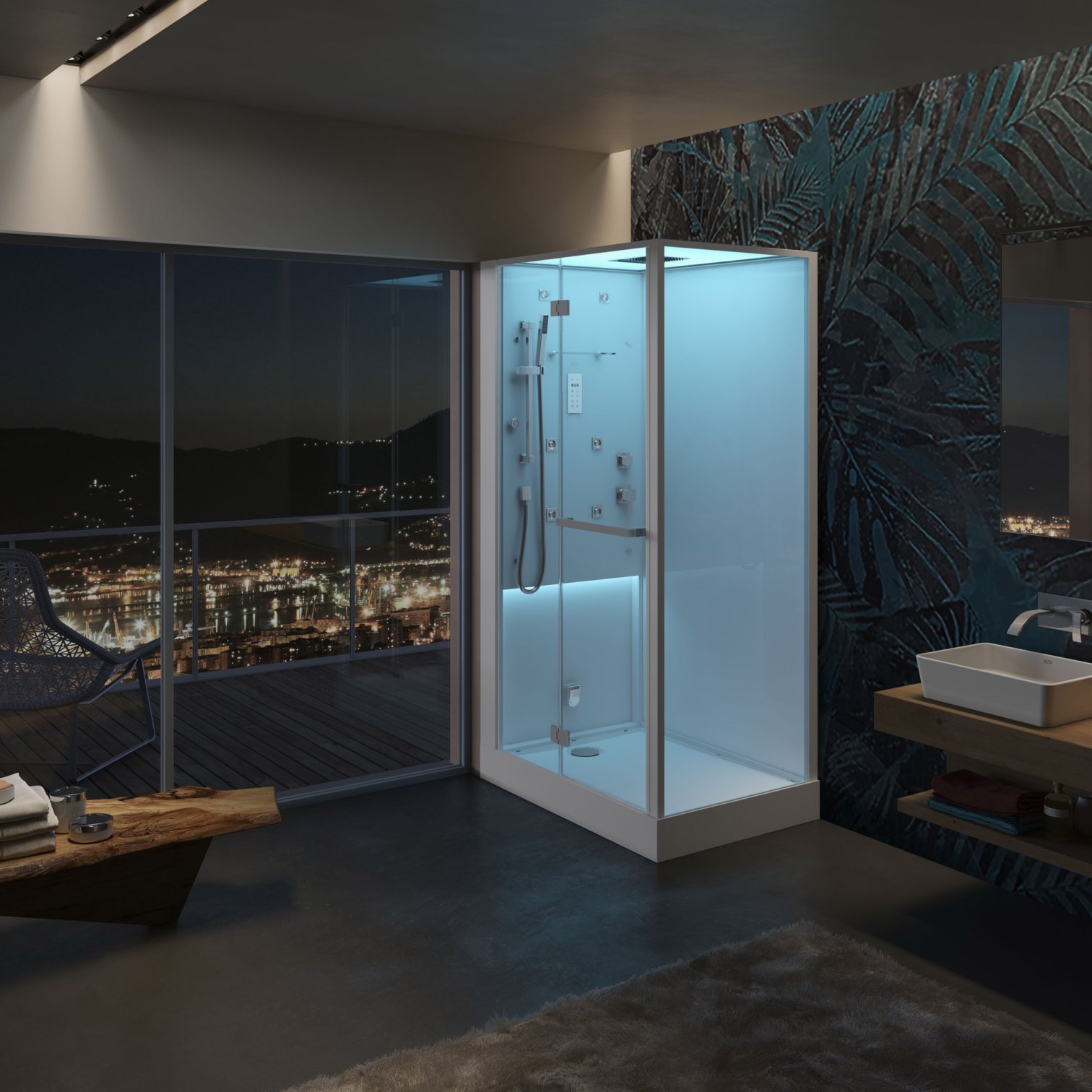 Jacuzzi, Bali Doccia idro con bagno turco 120x80 cm