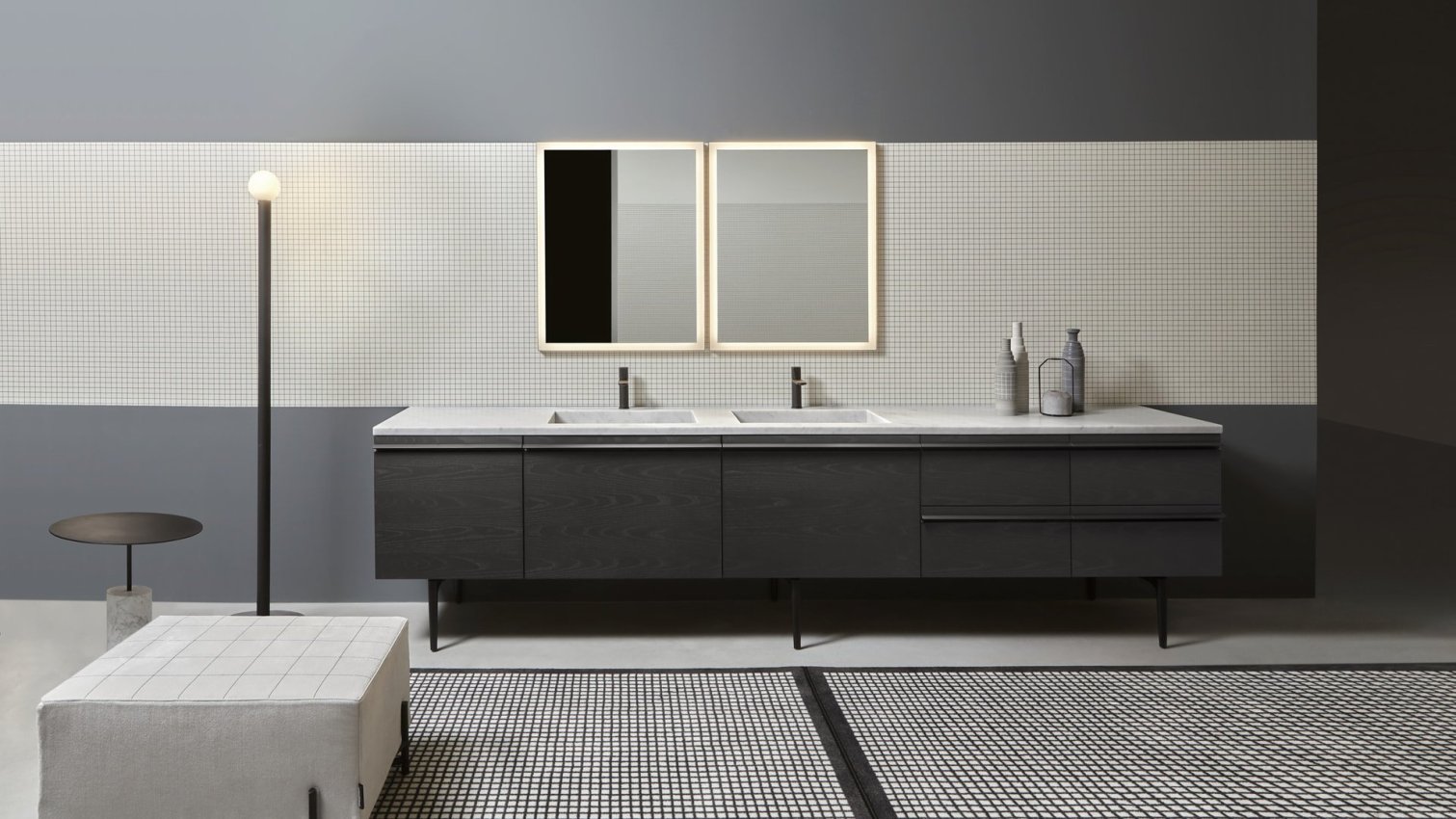 antoniolupi, Borderline Vanity unit 307x47 cm