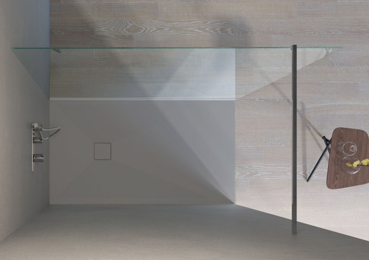 Disenia, Join Piatto doccia 150x100 cm CEMENTO