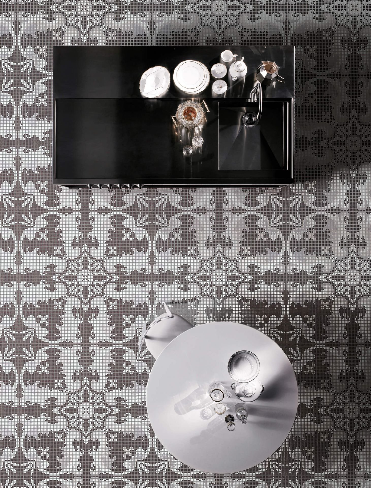 Bisazza, Olimpia Dark Grey mosaico 29.3x29.3 cm