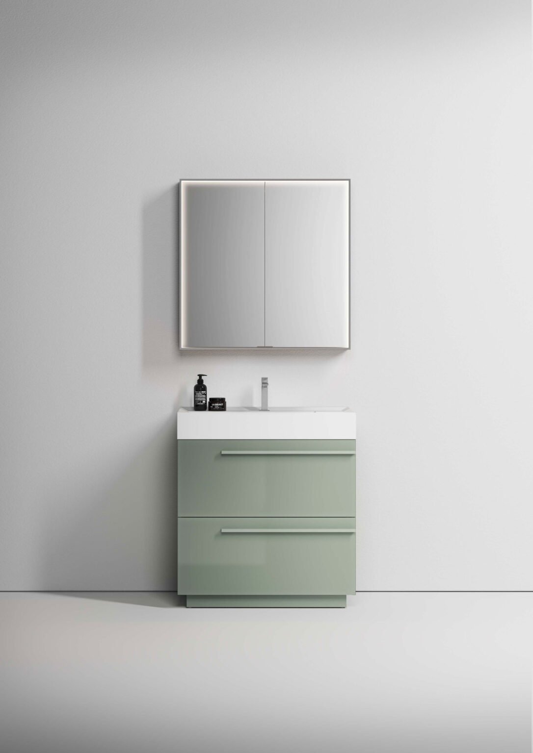 Idea, Multiplo Specchio contenitore 80x80 cm