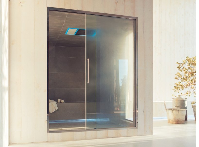 Effe, Spazioslide Shower door + Spazio window for Turkish bath