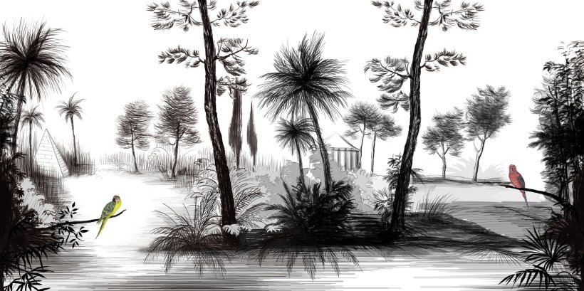 Wall&decò, Imaginary Paradise Wallpaper
