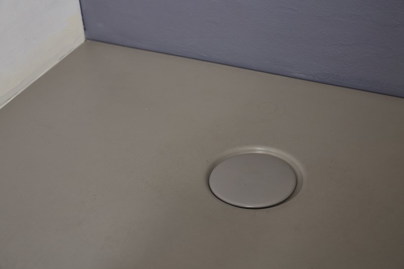 Nic Design, Foglio Piatto doccia 100x90 cm Cemento Opaco