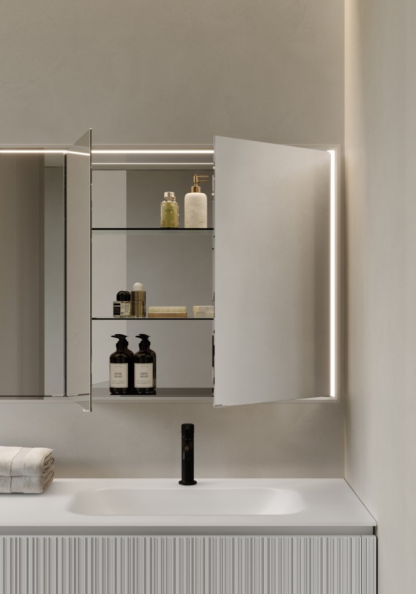 Idea, Multiplo Specchio contenitore 80x80 cm