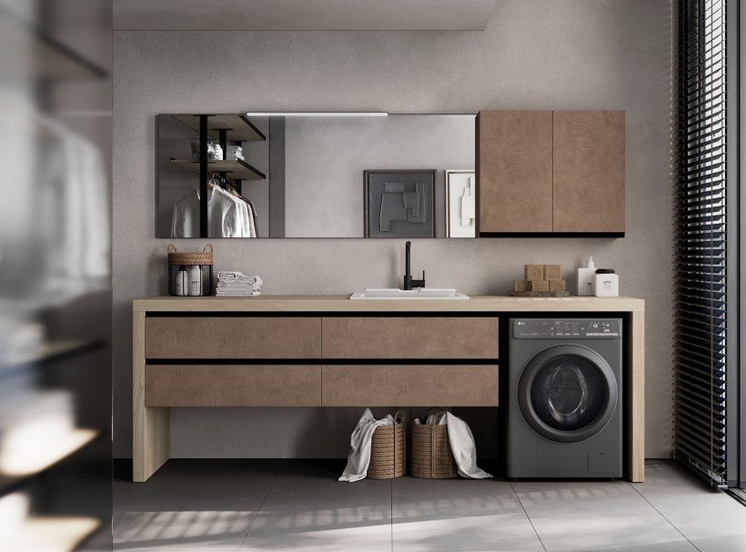Idea, Spazio Time Mobile lavanderia L 260X65 cm