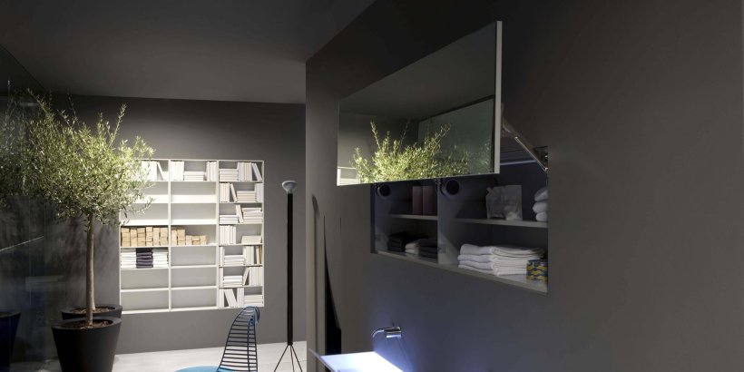 antoniolupi, Segreto Specchio contenitore L144x50 cm