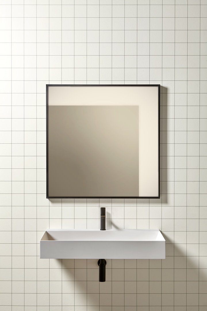 antoniolupi, Dialoganti Mirror with light 90x90 cm