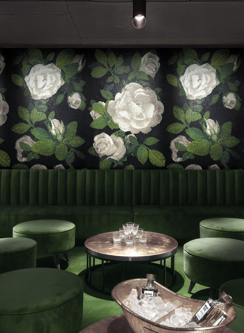 Bisazza, Springrose Grigio mosaico 32x32 cm