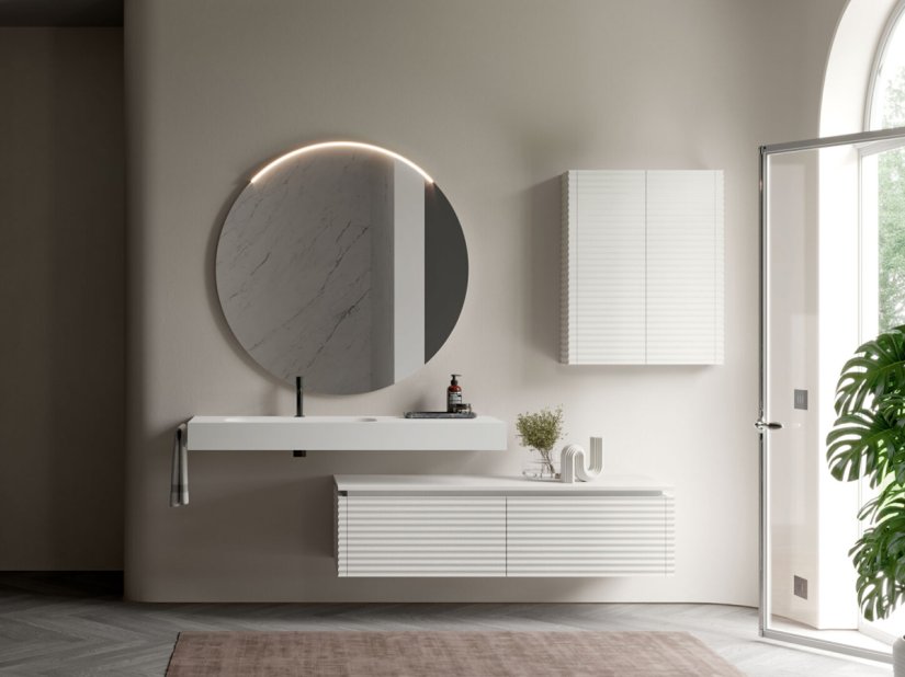 Idea, Lap Specchio con luce diametro 100 cm 