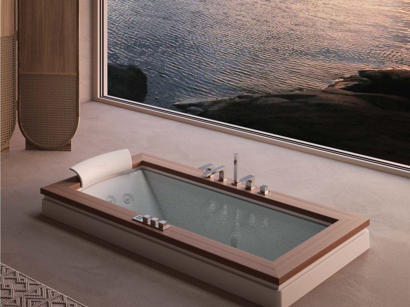 Jacuzzi, Aura Uno Wood Whirlpool massage tub 180x90 cm 