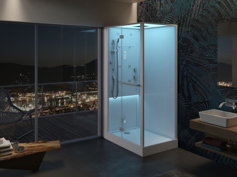Jacuzzi, Bali Shower cubicle hydro-hammam 120x80 cm 